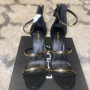 **NWT BLACK & GOLD BEBE BERDINE SZ: 8***